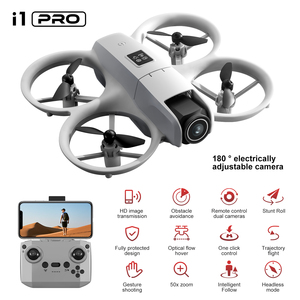 Nouveau design <span class=keywords><strong>I1</strong></span> PRO Drone 4K UHD avec double caméra, télécommande, quadricoptère à moteur brushless, évitement d'obstacles, vidéo - Product Image 3
