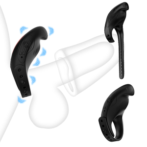 Venta al por mayor largo erótico hombre pene anillos masaje de próstata pulgadas dispositivo Correa punto estimulador vibración pene anillos para hombre - Product Image 1