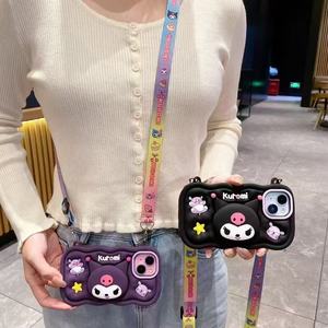 Nhà Máy Bán Buôn Dễ Thương Phim Hoạt Hình <span class=keywords><strong>3D</strong></span> Silicone kuluomi <span class=keywords><strong>Hello</strong></span> <span class=keywords><strong>Kitty</strong></span> Có Thể Thu Vào Đứng Dây Đeo Điện Thoại Trường Hợp Đối Với iPhone 11 12 13 14 15 16 - Product Image 4