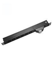 Prise IEC C13 avec interrupteur, unité de distribution d'alimentation (PDU) en alliage d'aluminium 19 pouces à 8 prises, certifiée CE, pour armoire réseau