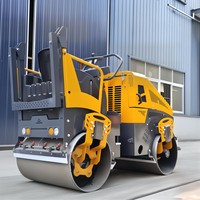 Machine à rouleaux compresseurs 1 1,5 2 3 4 5 tonnes, double tambour, compacteur hydraulique, mini rouleau compresseur pour la vente