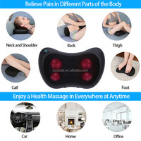 Coussin de massage électrique à pétrissage avec chaleur infrarouge, masseur Shiatsu 4 points pour le cou, les épaules et le dos, soulagement profond des douleurs musculaires