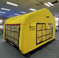 Tente de camping gonflable de luxe grande et robuste pour l'extérieur, en tissu Oxford imperméable avec poteaux gonflables et pompe à air portable pour le camping