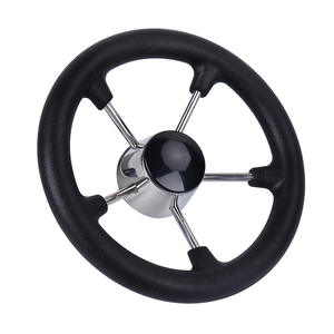 Volant de bateau en acier inoxydable de 11 pouces avec poignée en mousse, accessoires marins pour le commerce électronique transfrontalier, accessoires de yacht - Product Image 1