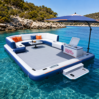 Grande plateforme flottante gonflable avec surface EVA et pont pneumatique Drop Stitch pour yacht, bateau, lac, océan, utilisation de loisirs