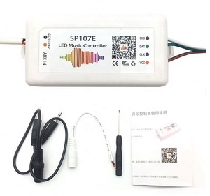 Controlador de música <span class=keywords><strong>LED</strong></span> <span class=keywords><strong>Pixel</strong></span> SP107E para tiras <span class=keywords><strong>LED</strong></span> RGB direccionables WS2812B WS2811, luces de neón flexibles, compatible con 960 píxeles, DC5-24V - Product Image 1