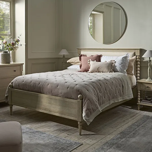 Modern Dark Walnut Solid Wood <b>Bed</b> <b>Frame</b> with Panel Headboard, Queen King Size <b>Platform</b> <b>Bed</b> for Bedroom Furniture - Product Image 1