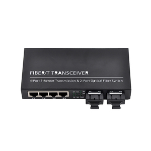 Convertidor de Medios de <span class=keywords><strong>Fibra</strong></span> Óptica UT-King 2*SC <span class=keywords><strong>Fibra</strong></span> 4*RJ45 10/100/1000Mbps 20km, Equipo de <span class=keywords><strong>Fibra</strong></span> Óptica <span class=keywords><strong>Monomodo</strong></span> - Product Image 1