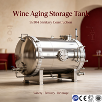 Réservoir de stockage en acier inoxydable de qualité alimentaire pour la fermentation alcoolique en cave de vin, certifié CE, fourni par l'usine