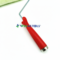 Vente en gros Polyester Tissu personnalisé Maison Manche en plastique Rouleau à peinture Outils Rouleau à peinture 9''