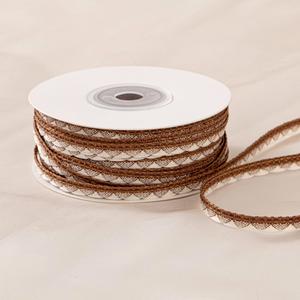 Cinta de Tela a Cuadros Vintage de 0.6cm para Envolver Cajas de Regalo de Lujo y Decoración de Recuerdos de Boda, 25yd/rollo, Nueva Llegada - Product Image 5