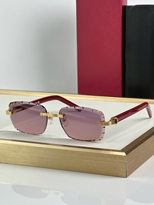 2025 nuevas gafas de sol Retro de lujo sin marco gafas de sol Vintage con lentes de corte de diamante gafas de sol sin marco de gama alta al por mayor - Product Image 2