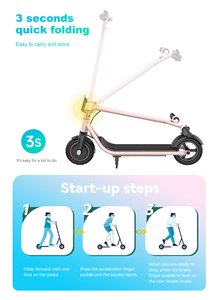 Trottinette électrique intelligente pour enfants, entrepôt USA/Europe, double amortissement, design pliable, moteur brushless 350W, application - Product Image 6