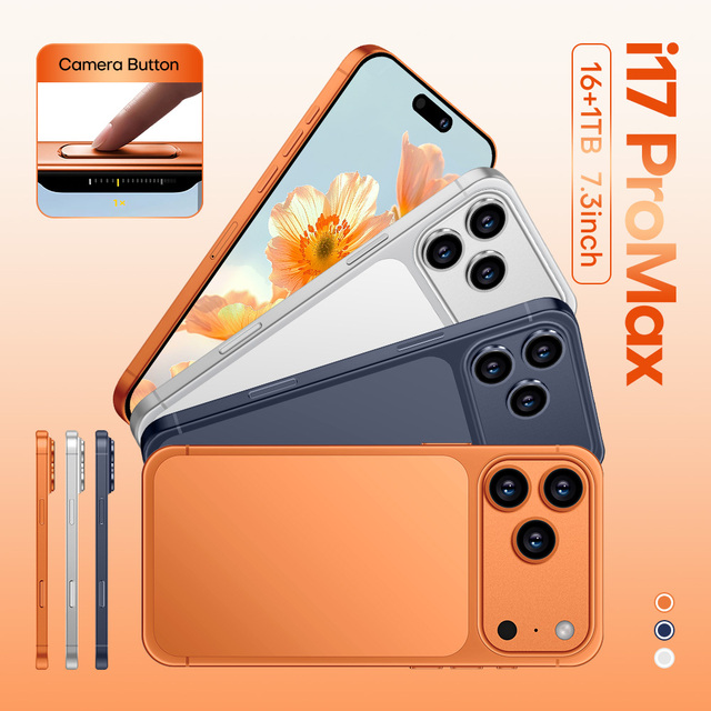 New Arrival I17Pro Max Smartphone 2026 5G 16GB 1TB 7.3 Inch 108MP Lens 10 Core Dual SIM Long Standby
