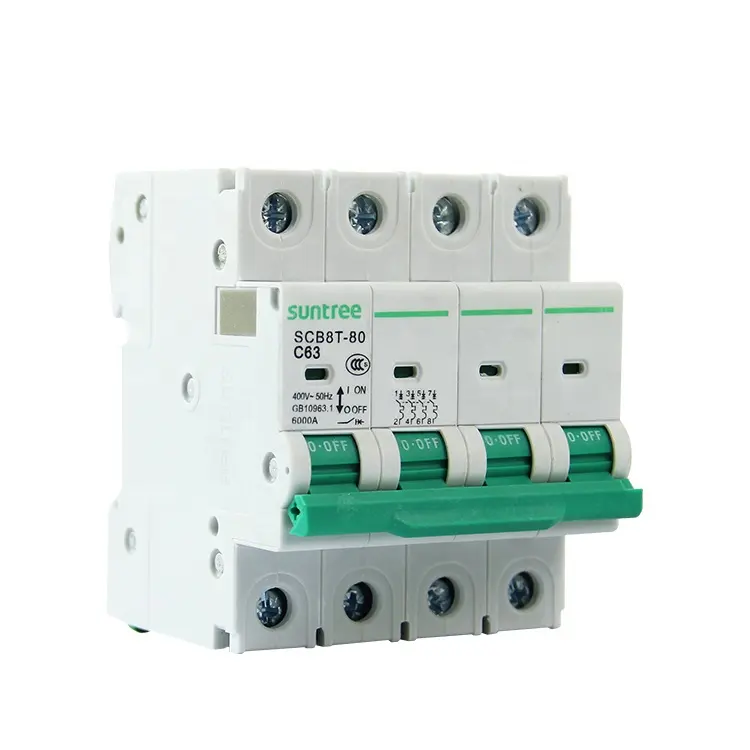 China Produk 63 Amp 4 MCB AC Desain Terbaik Harga Murah Jenis Miniature Circuit Breaker