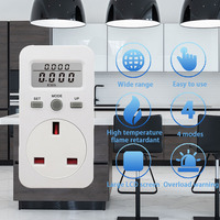 Meter Energi LCD Layar Kecil PMB03-UK Colokan UK, Pemantau Daya, Pengukur Tegangan kWh, Akurasi 2%