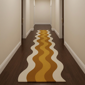 <b>Wood</b> Grain Annual Ring Machine Tufted <b>Wool</b> Rug Modern Cut Pile Anti-Bacteria Natural Tree Trunk Slice Floor Mat for Mountain - Product Image 1