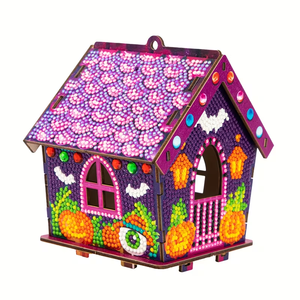 Kit de Modélisme DIY en Bois 3D pour Peinture Diamantée, Modèle de Chalet, Drapeau Américain, <span class=keywords><strong>Aigle</strong></span>, Ensemble d'Art Diamanté 5D, Décoration et Cadeau pour le Jour de l'Indépendance - Product Image 3