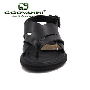 Hot Selling Summer Beach <strong>Sandals</strong> High Quality Pure Genuine <strong>Men's</strong> <strong>Rubber</strong> Leather <strong>Sandals</strong> for <strong>Men</strong> - Product Image 3