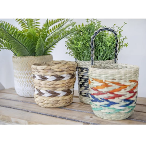 Maceta de bambú tejida natural de alta calidad con diseño Ombre blanco y marrón Producto de aplicación para el hogar de Vietnam - Product Image 5