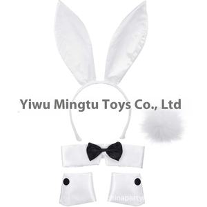 तीन टुकड़े बनी कॉसप्ले प्रोप्स ने रंगीन बालों के बैंड बालों के बाल खरगोश की पूंछ को सेट किया - Product Image 3