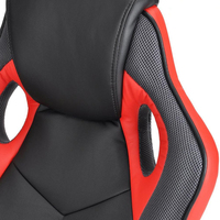 Chaise présidentielle souple au design moderne, accoudoir fixe, pivotant à 360 °, en similicuir, plateau réglable, base en nylon, chaise de bureau