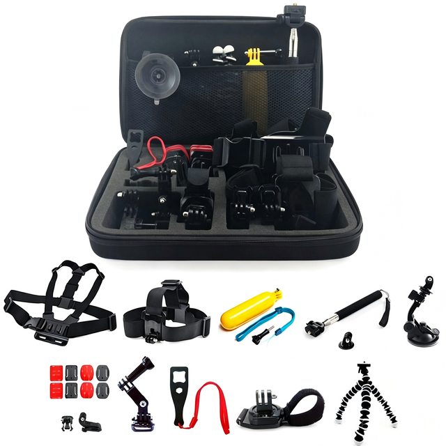 HONGDAK 26 in 1 Action Camera Accessory Bundle Kit for GoPro Hero & Insta360 Universal Sports Camera Accessories Combo Kit