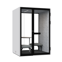 Cabine de réunion insonorisée moderne Comine pour deux personnes avec conception acoustique face à face pour bureau, hôtel, entrepôt et école