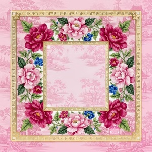 Alas Mahjong Mewah Modern Motif Bunga Amerika, Karet Standar Ukuran AS, Tahan Air, Dapat Dilipat, Portabel, Permukaan Senyap, Warna Pink Biru - Product Image 6