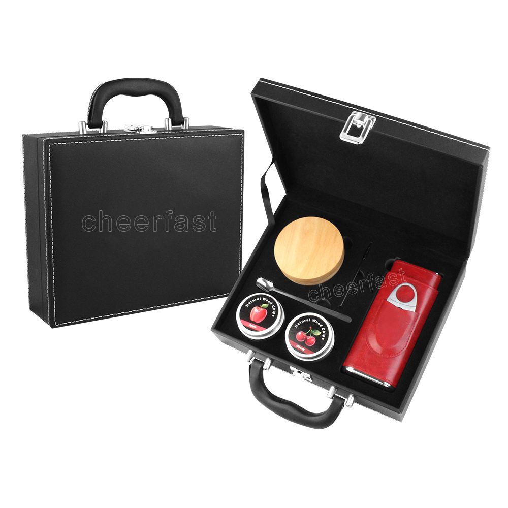 Boîte cadeau en cuir PU noir