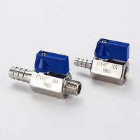 Mini-vanne à bille manuelle en acier inoxydable 304 316, filetage NPT BSPT, haute pression, OEM