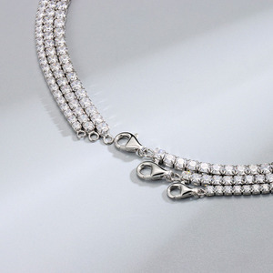 <span class=keywords><strong>Collar</strong></span> de diamantes de circonia cúbica de 2mm, 3mm y 4mm, joyería fina de lujo,925 <span class=keywords><strong>collar</strong></span> de plata de ley - Product Image 5