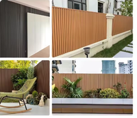 Revestimiento de Pared Exterior de PE Hueco, Panel de Pared WPC Impermeable y Resistente a la Putrefacción para Cercas de Jardín, Decoración Perimetral de Patio Trasero