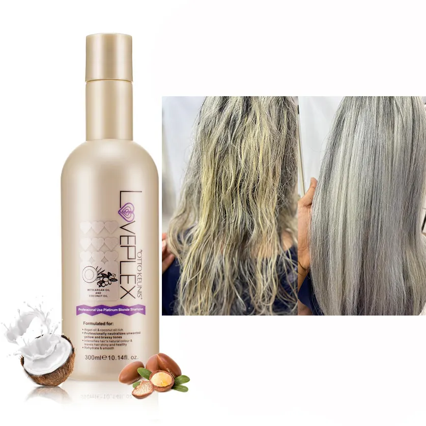 Professional Salon Use OTTO KEUNIS LOVEPLEX Coconut Smell Argan Oil Deep Cleansing Yellow Remove Purple Shampoo