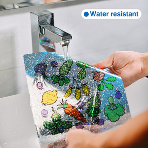 Papier autocollant en vinyle transparent A4 à motifs d'étoiles imperméable, autocollant holographique transparent arc-en-ciel - Product Image 5