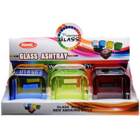AT-Ashtray Crystal Luxury Portable Modern Customizable Square Ashtray Customized Box Smoking Accessory for Modern Luxury Gift