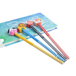 7.5 inch HB 2B bút chì bằng gỗ tùy chỉnh mô hình hoạt hình khác nhau và logo trên thân bút chì với cục tẩy trắng - Product Image 5