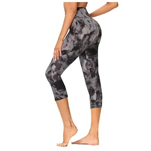 Celana capri yoga untuk wanita celana olahraga wanita capri kustom celana olahraga wanita musim panas untuk wanita celana kasual yoga musim panas setinggi lutut