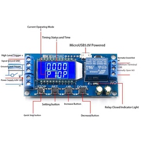 XY-LJ02 relay <b>module</b> delay power-off with LED display screen disconnection trigger delay cycle timing circuit switch - Product Image 3