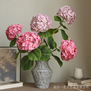 ดอกไฮเดรนเยียประดิษฐ์จากไหมสีฟ้าเขียว ยี่ห้อ Yihua Floral Art สำหรับตกแต่งบ้าน กิ่งเดี่ยว สไตล์โมเดิร์นเรียบง่าย - Product Image 5