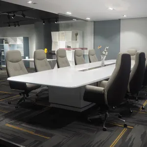 Modern Office Furniture Smart Cable Manage System 12 Person Luxury Board Meeting Room Conference Table