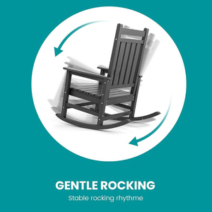 เก้าอี้โยกพลาสติกทำจากไม้กลางแจ้งสำหรับลานชายหาดสวนแบบทันสมัยเก้าอี้ชิงช้าสำหรับสวน - Product Image 3