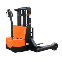 Chariot élévateur électrique multifonctionnel 1,5 tonne 4,5 mètres à livraison rapide, avec fourches de levage réglables et support de marche