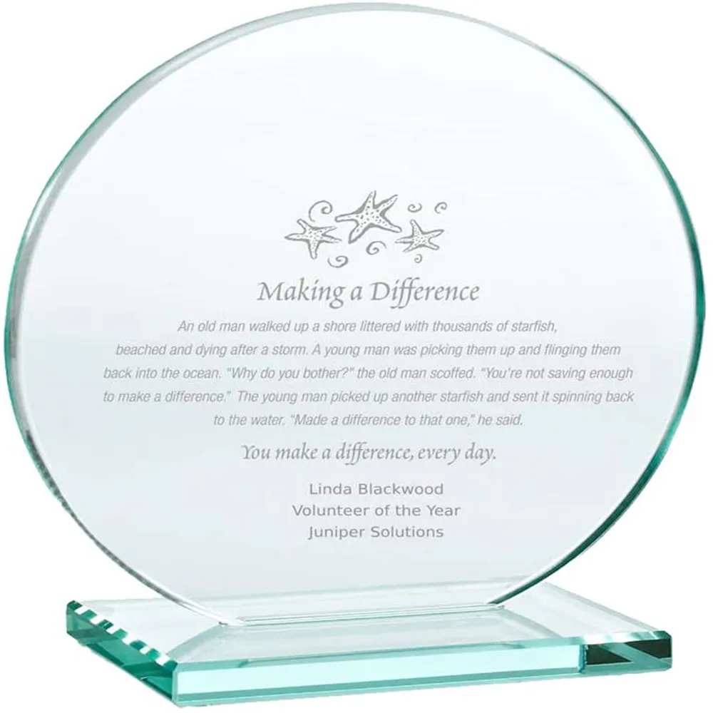custom Crystal Clear Transparent Acrylic Trophy Awards