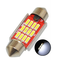 Éclairage intérieur automobile 9-16V 36mm 12SMD 12 LED 4014 Festoon C5W, lampe de lecture intérieure de voiture, lampe LED Festoon pour voiture