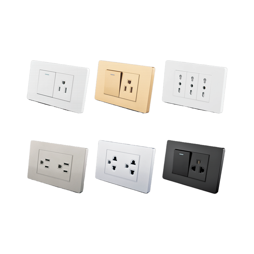 Switches and Socket Factory New 1/2/3/4 Gang Skin Feeling Hotel Household Universal Standard Wall Switch Manufacture