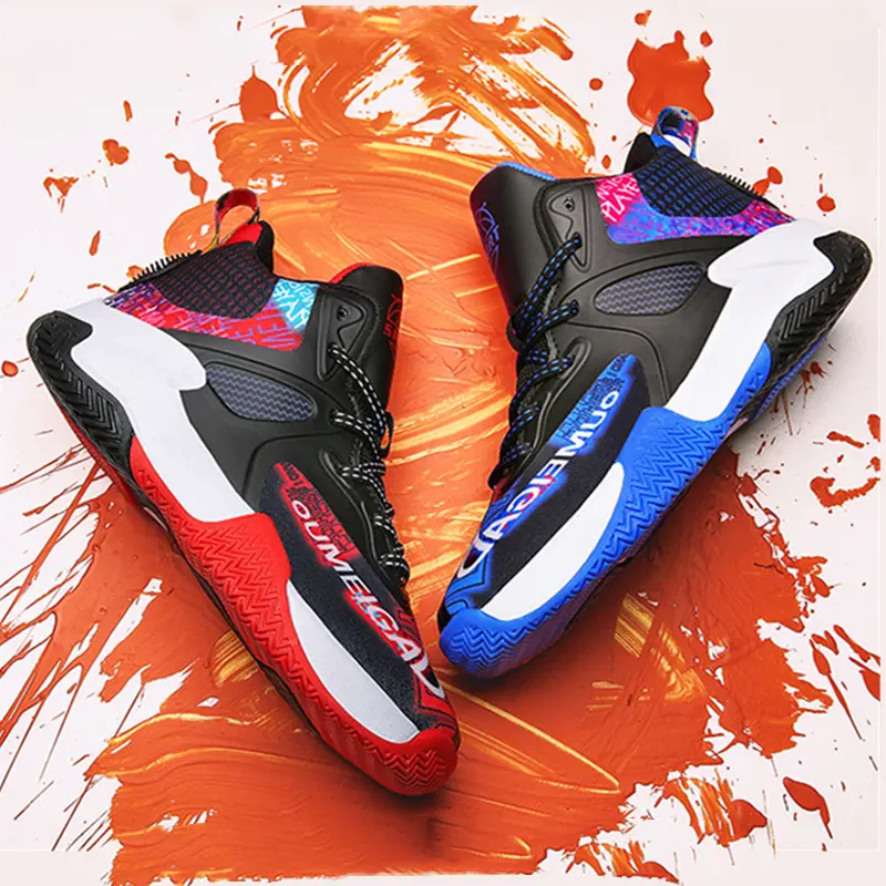 2022 New Kids Sneakers Shoes Boys Basketball Shoes Nonslip High Top Girls Unique Athletic Running Shoes Wholesale