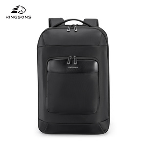 Kingsons Business <b>Backpack</b> 20-35L Laptop Compartment Unisex Travel Bag Solid Color Shoulder <b>Straps</b> - Product Image 4