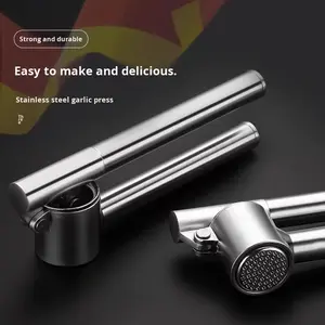 Presse-<span class=keywords><strong>ail</strong></span> en acier inoxydable 304 avec boîte de broyage amovible, <span class=keywords><strong>tête</strong></span> de presse en alliage de zinc robuste pour un nettoyage facile - Product Image 1