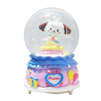 Globe d'eau à LED avec lumière et musique-Décoration du Nouvel An, veilleuse pour chambre d'enfant, décoration de bureau pour les fêtes de fin d'année